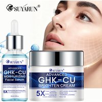 SUYARUN GHK-CU Cream & Serum - Anti-aging facial moisturizer, firming and moisturizing for all skin types, suitable for women.