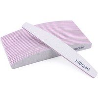 5/50Pcs Grey Nail Files For Manicure 80/100/180 Grit Sandpaper Boat Buffer Block Double Sided Sticks Manicure Salon Tools