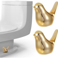 2Pcs Toilet Bolt Covers, Gold Bird Replacement Toilet Screw Cover Caps, Bathroom Decorative Toilets Floor Screw Cover Cap