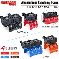 SURPASS HOBBY RC Motor Fan Cooling Fan Heatsink Metal for RC Car 1/8 1/10 1/12 Scale 380 390 540 550 Brushless Motor 28/29/36mm