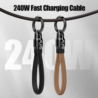 240W Portable Keychain Cable USB C to C Fast Charging Cord Type C Short Charging Cable for Phone MacBook Powerbank