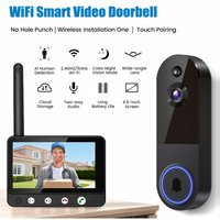 1080P Wireless Video Doorbell Camera 2.4G WiFi Smart Door Bell Home Security Motion Detect Night Vision Intercom Doorbell