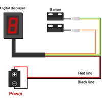 Motorbike Gear Indicator Easy Install Digital LED Display Reliable Plastic Accessory for ATV UTV Universal Replacement