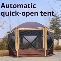 Convenient Sandbeach Hexagonal Tent Multifunctional Large Canopy Tent Sun Protection Quick Automatic Opening Camping Supplies