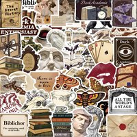 50PCS Cartoon Dark Aesthetics Graffiti Stickers Decorative Guitar Notebook Luggage DIY Waterproof Stickers