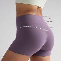 Solid Color Women Fitness Sport Yoga Short Running Cycling Women's Leggings Quick Dry Breathable High-Waisted Yoga Shorts