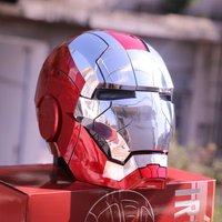 Hot Style Iron Man Mk5 Autoking Cosplay Helmet 1:1 Scale Wearable Model Toy With Voice Control Light For Adults Christmas Gift