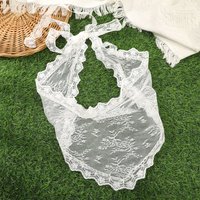 New 1Pc Triangle Lace Scarf White Sweet Lace Turban Headscarf Travel Photo Headband Hair Accessories Suitable for Ladies