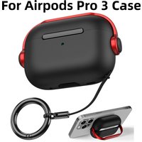 for AirPods Pro 3 Case with Lock & Stand Cute Headset Soft TPU Protective Cover for AirPods Pro 3rd Generation for Men Women