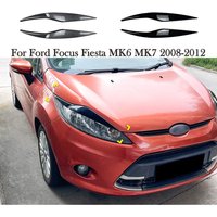 ABS Material Car Front Headlight Eyebrows for Ford Fiesta MK 6 MK 7 2008-2012 Auto Aftermarket Parts Cross-Border Modifications