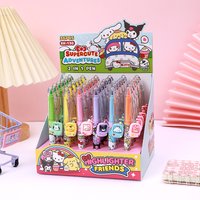 6pcs/36pcs Cute Sanrio Pendant 2-In-1 Pen Double Headed Pendant Highlighter Pen Gel Pen Student Stationery Children'S Gifts