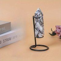1PC Classic Pedestal Stand for Crystal Column Display, Religious Theme Boho Base Holder for Energy Stone Hexagonal Pillars