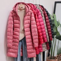 Koreanische Mode Schlank Entfernen Mit Kapuze Parka Modische Oberbekleidung 2023 Winter Frauen Unten Jacken Lange Licht Dünne Mantel Puffer Jacke
