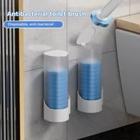 Disposable Toilet Brush Cleaner With Long Handle Bathroom Cleaning Brush With Replaceable Brush Head Toilet Bathroom Accessories