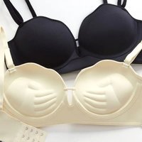AA Cup Strapless Bra 10cm Extreme Push Up, No Slip Silicone Grip & Seamless Lift, Adhesive-Free Plunge for Backless Dresses