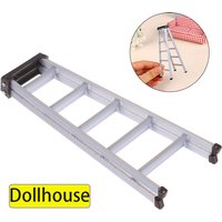1:12 Dollhouse Mini Plastic Ladder Model Dollhouse Furniture Ladder Decor Toy Accessories Micro Scene Construction Props