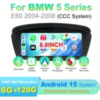 8,8 Zoll 8G 128G CCC 2004-2008 Touchscreen Wireless CarPlay Android Auto Auto-Multimedia-Display für BMW 3er E90 E91 E92 E93 5er E60 E61 E63 E64 GPS-Navigation