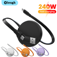 2 in 1 USB C to USB C Cable for iPhone 17 16 PROMax MacBook iPad Fast Charger Retractable Cable USB A to USB C Charger Data Wire
