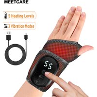 Electric Heating Wrist Massager Wrist Brace Protector Wrap Vibration Massage Relieves Carpal Tunnel Fatigue Relief Portable Rela