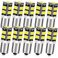 10Pcs BA9S BAX9S BAY9S LED Car Signal Light BAW9S LED 2835 20SMD Reverse Width Lamp Wedge Bulb 12V White/Amber Yellow For Honda
