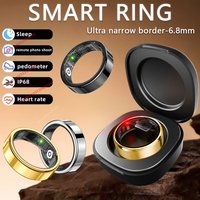 2026 Smart Ring Blood Pressure Heart Rate Sleep Monitoring Smartring IP68 & 5ATM Waterproof Multi-sport Mode Smartring Man Women