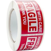 250Paste/Roll Fragile English Warning Label Sticker,Copper Plate Adhesive Anti-Tamper Fragile Item Warning Stickers
