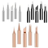 5pc soldering 900M iron head set hot bare copper electric iron head for 936 Soldering Station Copper Core Electric Soldering Bit