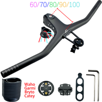 BALUGOE Carbon Mountain Bike Integrated Handlebar 28.6mm -17Degree Mtb Handlebars and Stem 740mm60/70/80/90/100mm Bicycle handle