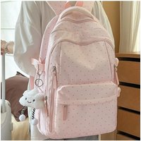 Small Polka Dot Backpack Women's Travel Design Sense School Bag Cute Atmosphere Sense Dual Shoulder Bag for Young Girls