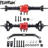 YEAHRUN Aluminum Extended Front Rear Axles for 1/18 RC Micro Crawler Car TRX4M Defender Bronco High Trail K10 Parts