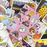1pc Cat Meme Tarot Cards Fate Divination 22pcs Oracle Cards Party Entertainment Board Game Cards