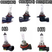2 pcs H8 H9 H11 car halogen bulbs 12V55W 9005 9006 9012 hi/lo light fog light bulbs 2300K warm yellow H16 headlight light source