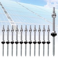 M10 Solar Mounting Hanger Bolts Photovoltaic Solar Panel Roof Mounting Screws 304 Stainless Steel Solar Panel Hanger Bolts