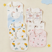 3pcs Random Pattern Baby Bib, Soft & Comfortable