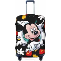 Elastic Travel Luggage Sleeve M-Mickeys Print For 18-32 Inch Suitcases Dustproof Anti-Scratch Washable Durable Protector