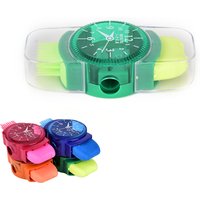 3 In 1 Creative Watch Shape Stationery Pencil Sharpener School Supplies Gift Accessories with Eraser Brush School Stuff