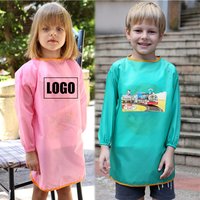 Tablier anti-encrassement imperméable personnalisé pour enfants, peinture pour enfants, art de la maternelle, restaurant, logo du nom de l'école, enfants de 2 à 13 ans