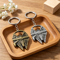 Star Wars Millennium Falcon Keychain Metal Bottle Opener Vintage Pendant Fashion Commuter Jewelry Accessory for Men Gift