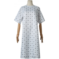 Movie Eleven Patient Gown Cosplay Costume White Patterned Summer Dress for Men Women Kids Halloween Stage Performance Costume