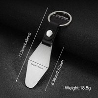 10Pieces Stainless Steel Brushed Surface Bottle Opener Stainless Steel Rectangular Keychain Engraving Company Logo Business Gift