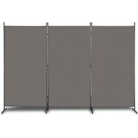 3-Panel Grey Room Divider for Privacy in Living, Bedroom, Office, and Dining Spaces