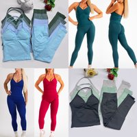two Pieces DF Impact Gym Set seamless DFNNYE Yoga outfits Women Longline Strappy Top Scrunch Leggings Fitness Workout Sets