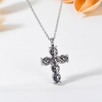 Stainless Steel Cremation Jewelry for Ashes Cross Memorial Urn Necklace Pendant Keepsake Religious Cross Ashes Jewelry