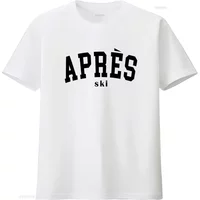 Stylisches Après-Ski T-Shirt für Sie Perfekter Winter-Urlaubspullover Vintage-Waschung Vielseitige Streetwear Herren Dehnbar Unisex