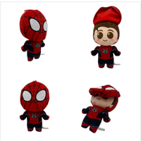 24CM Anime Avengers Spiderman Plush Toys Into the Spider-Verse Gwen Peter Parker Noir Dolls Soft Stuffed Toy For Kids Gifts