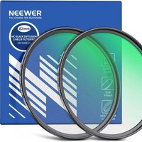 NEEWER 1/4 & 1/8 Black Diffusion Camera Lens Filter 2 Pack Black Pro Cinematic Filter for Dreamy Misty Portrait Photography