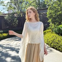 Multicolor Sun Protection Shawl Chiffon Thin Air-conditioned Sweater Travel Photography Vacation Trendy Scarf Summer Season