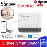 SONOFF ZBMINI R2 Extreme Zigbee Smart Switch Detach Relay Extrenal Switch Remote Control via eWeLink Compatible with Zigbee Hubs