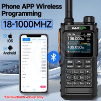 BAJETON BJ-7700 Walkie-Talkie Multiband Drahtloses Bluetooth-Telefon Programmierbares Rauschunterdrückungs-AM-FM-Amateurfunkgerät für Camping BT8200