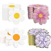 20/40/60Pcs Flower Shaped Napkins Disposable Floral Paper Napkins Wedding Bridal Baby Shower Birthday Dinner Party Decorations
